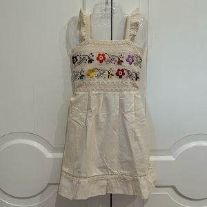 Mexican Girls Dress With Hand Embroidered.